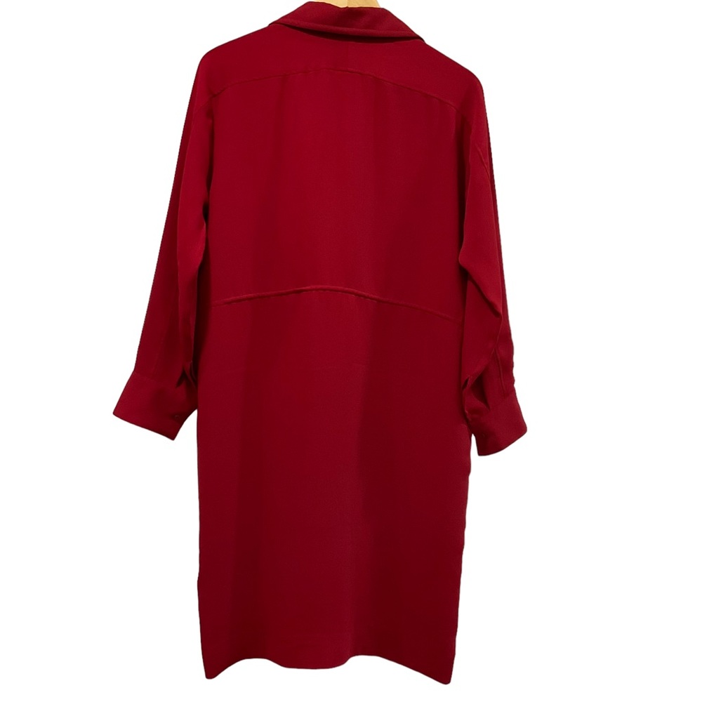 Aritzia Babaton Howitt Shirt Dress Jacket Red Utilitarian Pockets Women’… - Picture 3 of 16